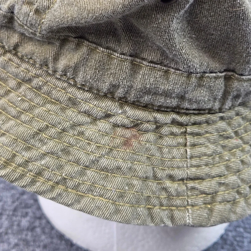 Olive Green Bucket Hat Medium Olive Green Outdoor Sun Utility Grunge Fishing Cap